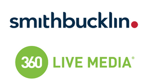 smithbucklin logo 360 live media logo